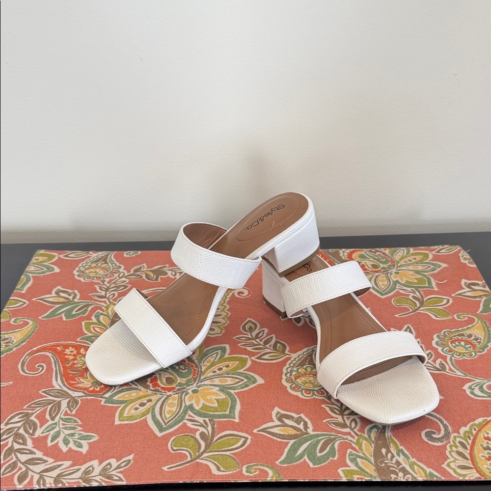 Style & Co. White Sandals